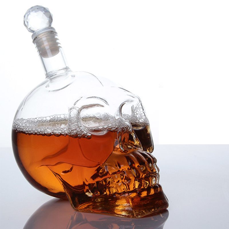Whisky Beer And Wine - Kreative Schädel Kopf Dekan ter Kristall