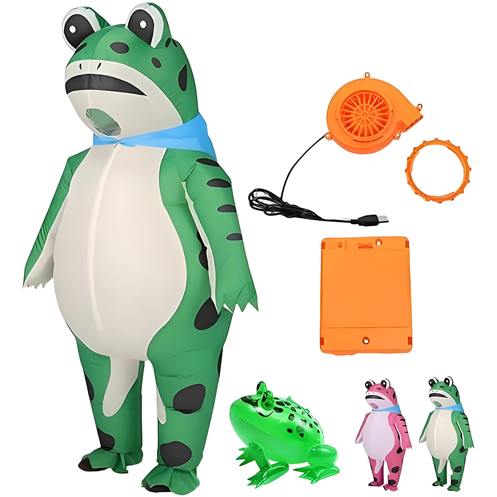 Cocktail Shaker Set - ZOETOPKID Aufblasbares Frosch-Cosplay-Kostüm Lustiges Aufblasbares Frosch-Kostüm