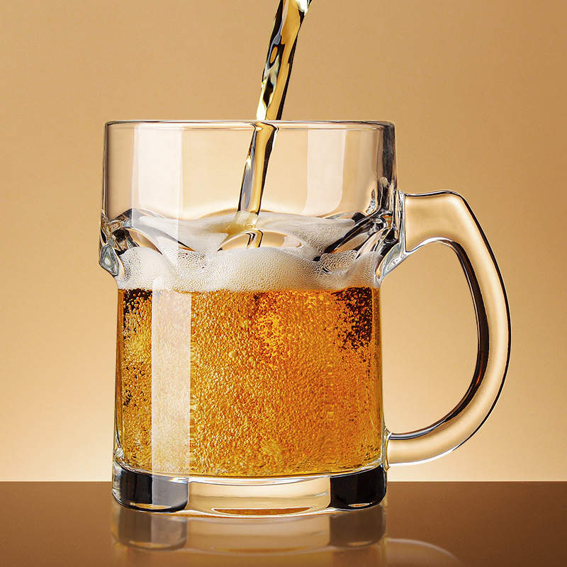 Wine Draft Beer - Haushaltsbierkrug mit Henkel, kreativer, trendiger Glaswasserkrug,