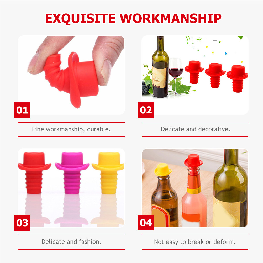 4 Stück Silikon-Weinflaschenve – Wine Beer Hat Bewertung und Preis